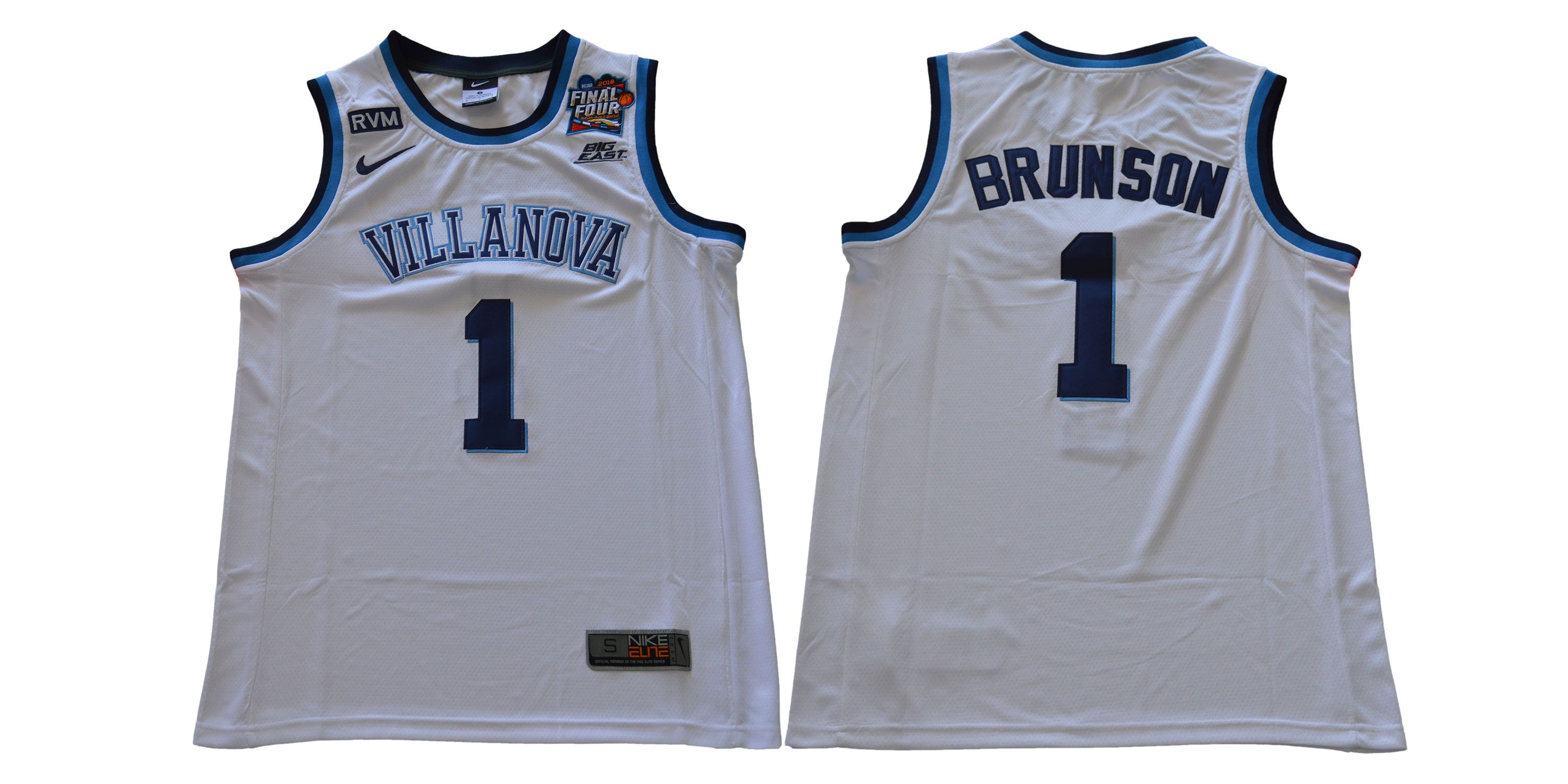 Men Villanova #1 Brunson White Nike NCAA Jerseys